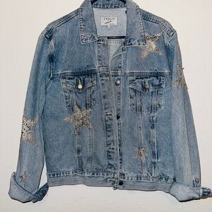 Twelve by Twelve Embellished Blue Denim Jacket